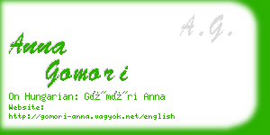 anna gomori business card